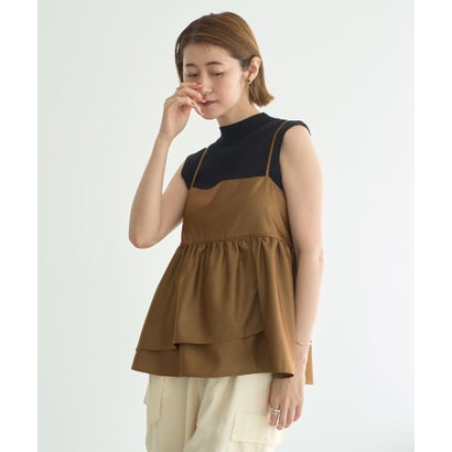 イェッカ ヴェッカ YECCA VECCA シャイニーオーバーキャミ （キャメル）