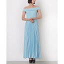 リナシメント RINASCIMENTO 異素材切替オフショルプリーツワンピース (Cielo Azzurro)