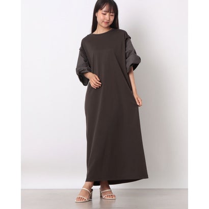 楽天LOCOMALL（ロコンド公式ストア）アルディラ AL・DI・LA 【洗える】ツイストスリーブカットワンピ（ Fサイズ ） （82-チャコールグレー）