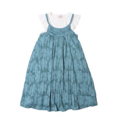 プティマイン petit main 【リンク】ジャガードキャミワンピセット （ターコ）のサムネイル