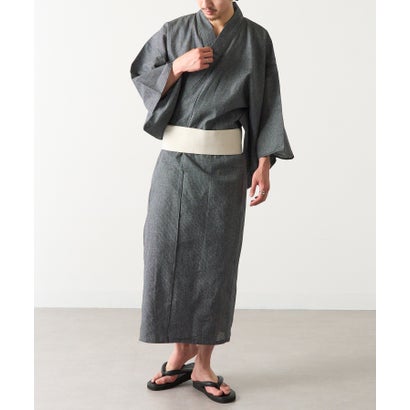 セットアップセブン SETUP7 メンズ浴衣＋帯セット KNF136 （ブラック系その他2）