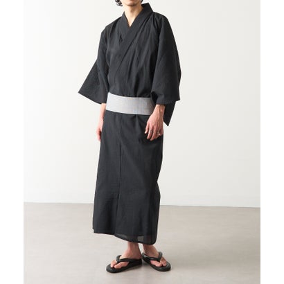 セットアップセブン SETUP7 メンズ浴衣＋帯セット KNF136 （ブラック系その他3）