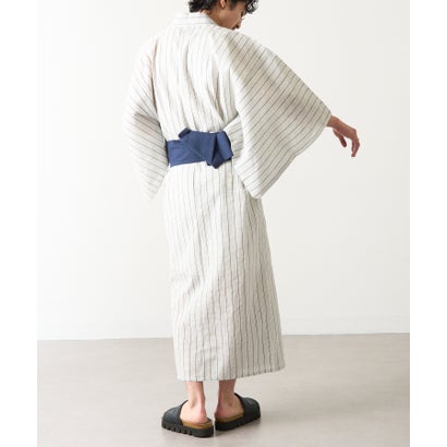 セットアップセブン SETUP7 メンズ浴衣+帯セット KNF136 (ホワイト系その他2)