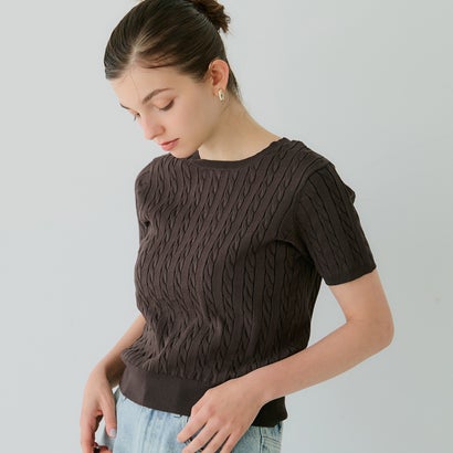 コカ coca ケーブルニットトップス （Dk.brown）のサムネイル