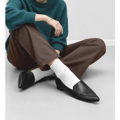 マミアン mamian 甲深デザインフラットシューズ／4767 （ブラック）