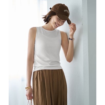 スタイルデリ STYLE DELI とろけるノースリカットソートップス （ホワイト）