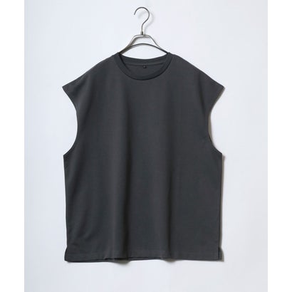 アンパス ANPAS ドライポンチ ノースリーブシャツ タンクトップ カットソー メンズ レディース (チャコール)