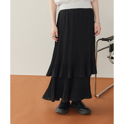 ティティベイト titivate リリープリーツティアードスカート （ブラック）