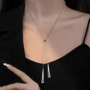 ダイヤモンドハーツ Diamond Hearts 【訳あり新品】トライアングルループタイ Yシェイプ ネックレス (シルバー)