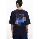 デシグアル Desigual 太陽の半袖Tシャツ (ブルー)