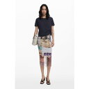 デシグアル Desigual コラージュ柄スリップドレス (ブラウン)