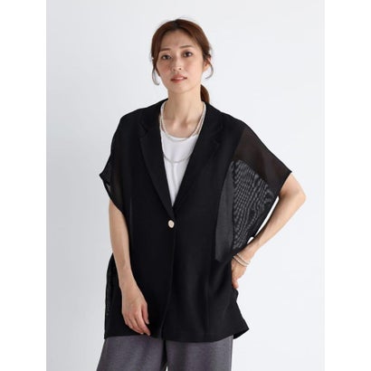 クローブ CLOVE シアーメッシュ半袖ジャケット （ブラック）