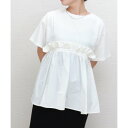 リベル モア libelle more フリル切り替えペプラム半袖Tシャツ (オフ)