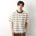 ザ ショップ ティーケー(メンズ) THE SHOP TK(Men) 変形ボーダープルオーバー (カーキ(327))