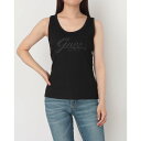 ゲス GUESS SL Raissa Logo Tank Top (JBLK)