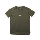 アディダス adidas ジュニア 半袖機能Tシャツ トレーニング AEROREADY ヘザー半袖Tシャツ キッズ IW0802 (shadow olive/tent green)