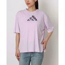 アディダス adidas レディース 半袖機能Tシャツ ソフト サイド グラフィックTシャツ KD8377 (アイスラベンダー)