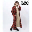 サロンハミュー Salong hameu Lee(リー) WESTERN DRESS デニム チェックシャツ ワンピース 長袖 ウエスタンシャツ (レッド系その他)