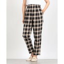 ファイン FINE チェックパンツ (ブラック系)