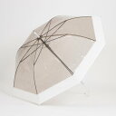 メゾンブリーズ MAISON BREEZE 65cm カラービニール傘 切り替えデザイン (ブラウン)