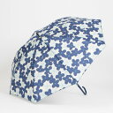 メゾンブリーズ MAISON BREEZE 60cm スリム 耐風骨 傘 フラワープリント (ネイビー)