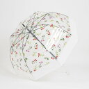 メゾンブリーズ MAISON BREEZE 65cm ビニール傘 ボタニカル柄 (レッド)