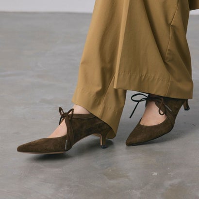 アルネ セヴン トゥエルヴ サーティ ALUNE SEVEN TWELVE THIRTY アンクル丈リボンスエードパンプス （ダークブラウンスエード）