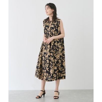 ジャイロ JAYRO 麻レーヨンボタニカルシャツワンピース （ブラウン）