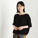ザ ショップ ティーケー (ウィメン) THE SHOP TK(Women) エコベロガータードルマン6分袖 (ブラック(019))