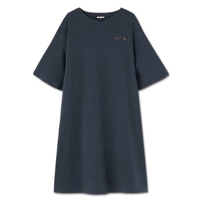 マリークワント MARY QUANT 袖フレアサインロゴ ワンピース (ネイビー) マリークワント MARY QUANT 袖フレアサインロゴ ワンピース (ネイビー)