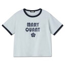マリークワント MARY QUANT レトロロゴリンガーデイジー Tシャツ (ブルー)(4)