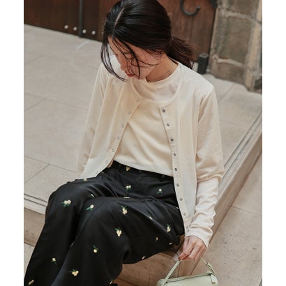 ティティベイト titivate シアーベロアカーディガン （アイボリー）