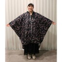 スカラー ScoLar 仲宗根泉(HY)コラボ 2柄展開レインポンチョ (ブラック)