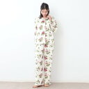 ローラ アシュレイ LAURA ASHLEY カミール柄 コットンプリントパジャマ (アイボリー(104))