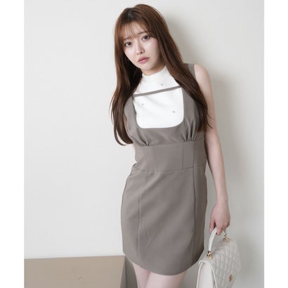 リップサービス LIP SERVICE カーブネックタイトジャンスカワンピース （ブラウン）