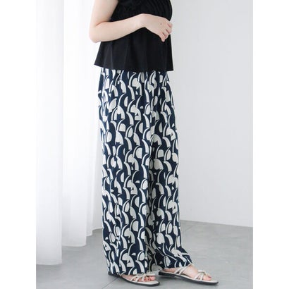 テチチ テラス Te chichi TERRASSE 幾何柄プリントイージーパンツ （ネイビー）