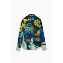 デシグアル Desigual 静物画の長袖シャツ (ブルー)
