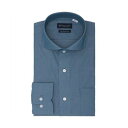 トーキョーシャツ TOKYO SHIRTS 【超形態安定】 ホリゾンタルワイド 長袖 形態安定 ワイシャツ (ブルー)