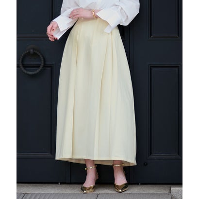 ユアーズ ur's ボックスタックセミフレアスカート （アイボリー）