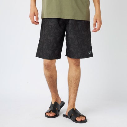 Reebok Swimwear (JP) 総柄プリントサーフトランクス【返品不可商品】 （ブラック）