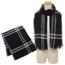 バーバリー BURBERRY ストール スカーフ ブラック メンズ レディース ユニセックス BURBERRY 8110470 A1249 (INK)