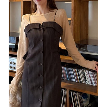 ロイヤルパーティー ROYAL PARTY キラキラシアートップス （ベージュ）(4)