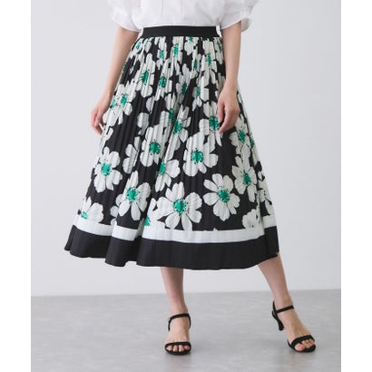 ジャイロ JAYRO フラワープリントプリーツスカート （ブラック ）
