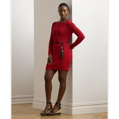 ローレン ラルフ ローレン LAUREN RALPH LAUREN ポインテール コットンブレンド セーター ドレス (600レッド) ローレン ラルフ ローレン LAUREN RALPH LAUREN ポインテール コットンブレンド セーター ドレス (600レッド)