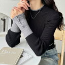 ジーラ GeeRA 配色デザインくるみボタン付リブニット (ブラック)