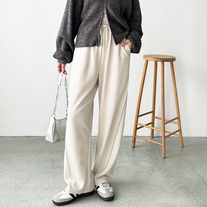 ジーラ GeeRA 【FIRSTMOOD】切替デザインカーブスウェット （アイボリー）