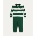 ポロ ラルフ ローレン POLO RALPH LAUREN (ベビー)ストライプド エステートリブ プルオーバー & パンツ セット (300グリーン)