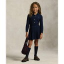 ポロ ラルフ ローレン POLO RALPH LAUREN (ガールズ 2才〜6才)コットン ポロ カーディガン & スカート セット (410ネイビー)(4)