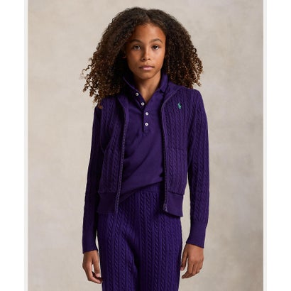 ポロ ラルフ ローレン POLO RALPH LAUREN (ガールズ 7才〜16才)ミニケーブル コットン フルジップ フー..