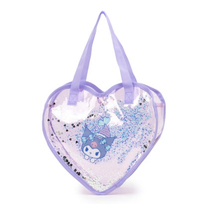 プティマイン petit main 【サンリオ】キラキラハート型クリアバッグ （ラベンダー）のサムネイル